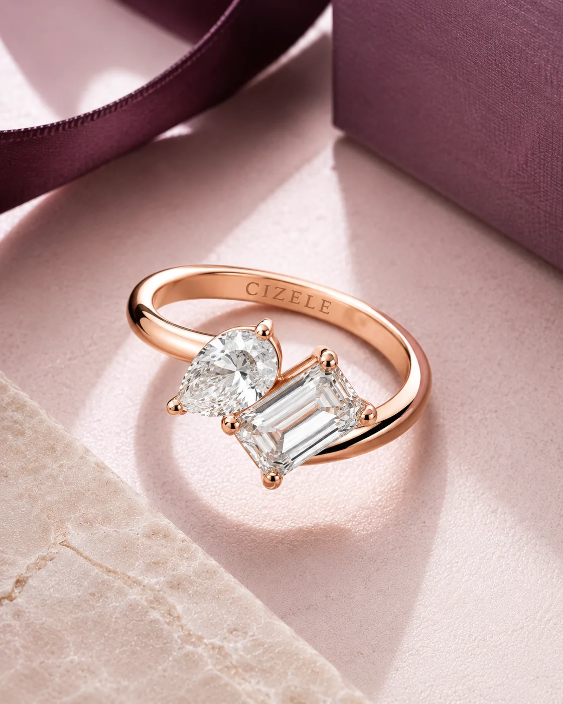 Toi et Moi: Two Stones Entwined, Two Souls, One Ring