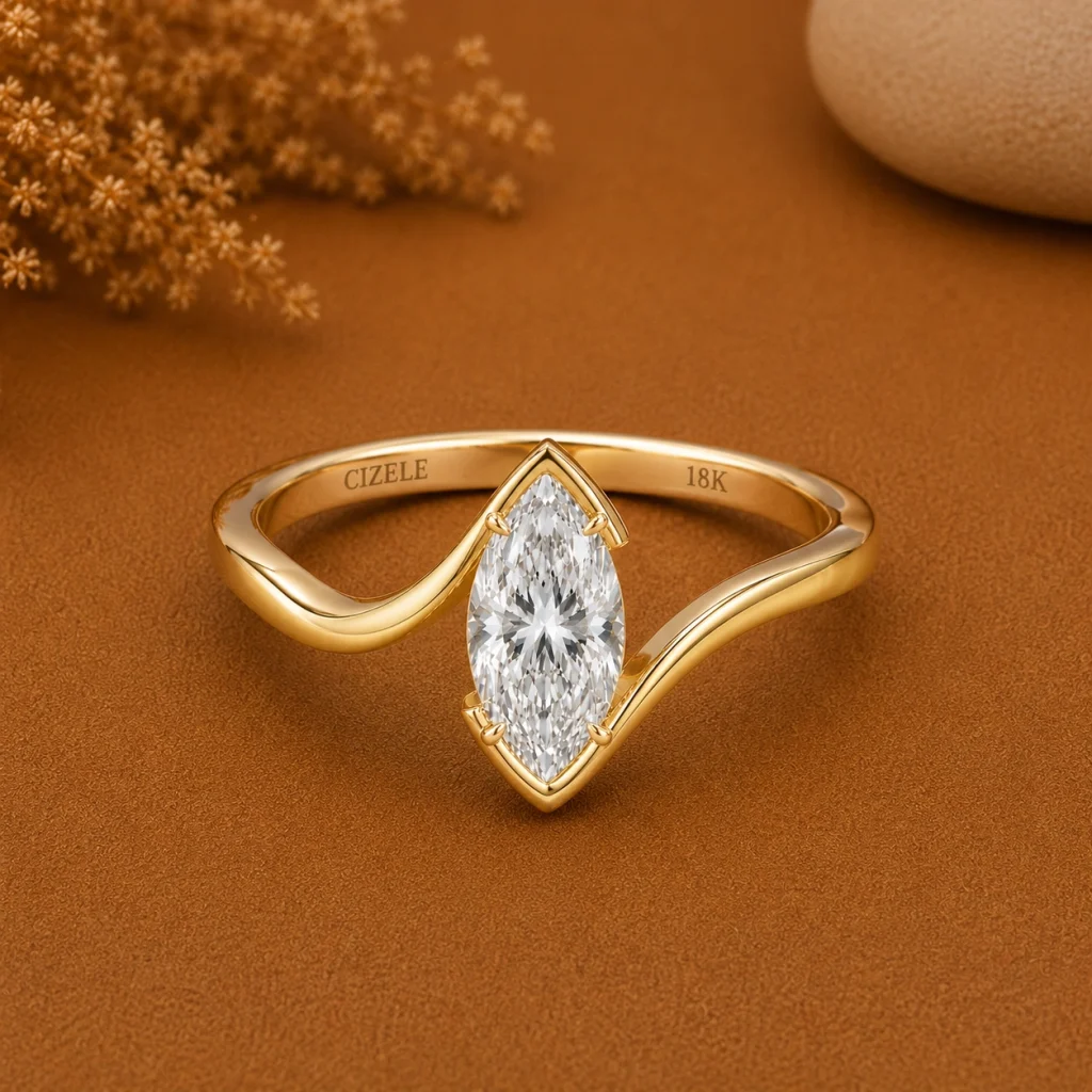 Vine engagement ring by CIZELE
